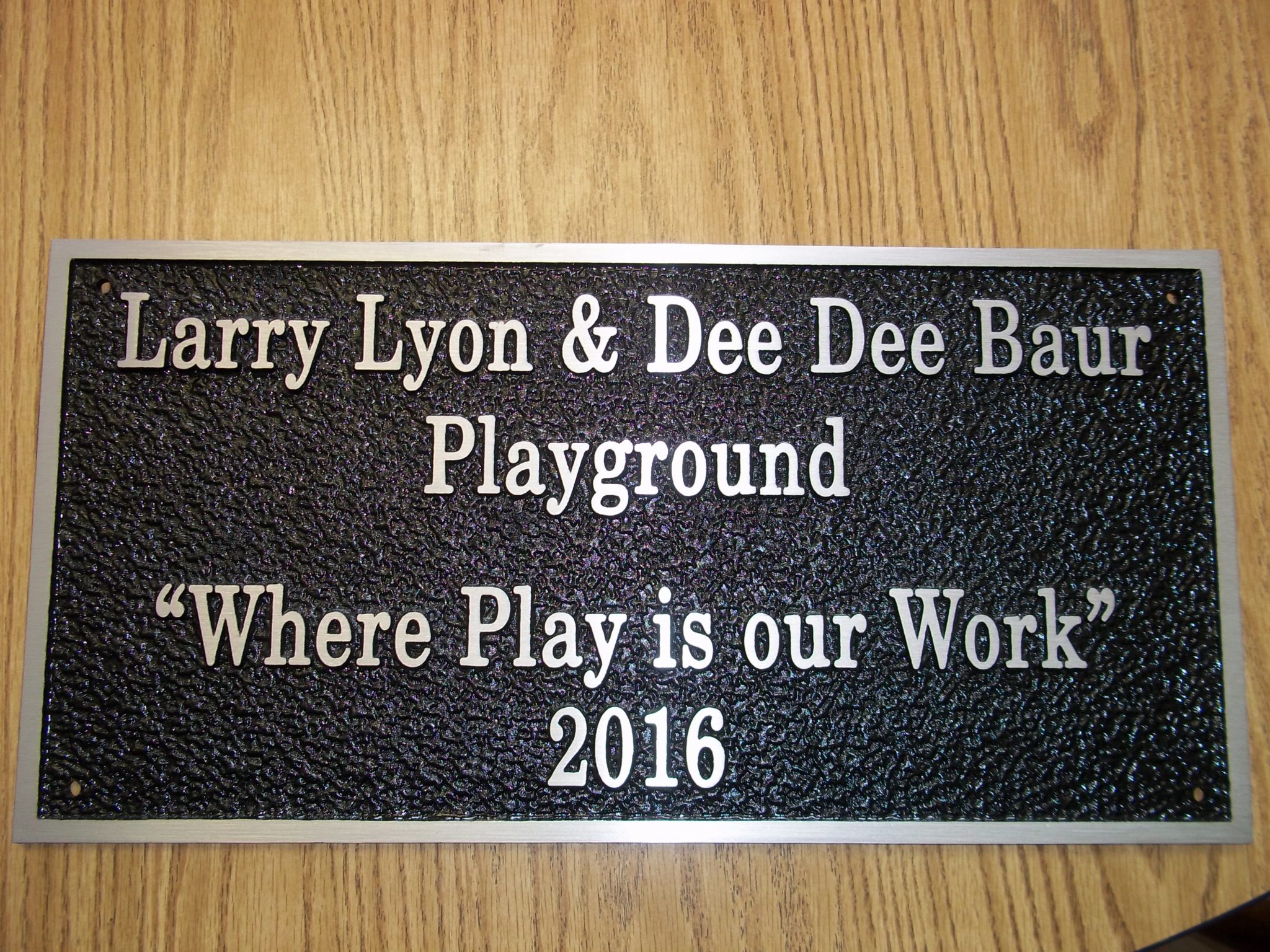 Playground Plaque – Cathedral Preschool